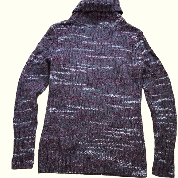 Turtle Neck Knit Sweater by Ruff Hewn Gray Purple Size Small - Picture 3 of 6